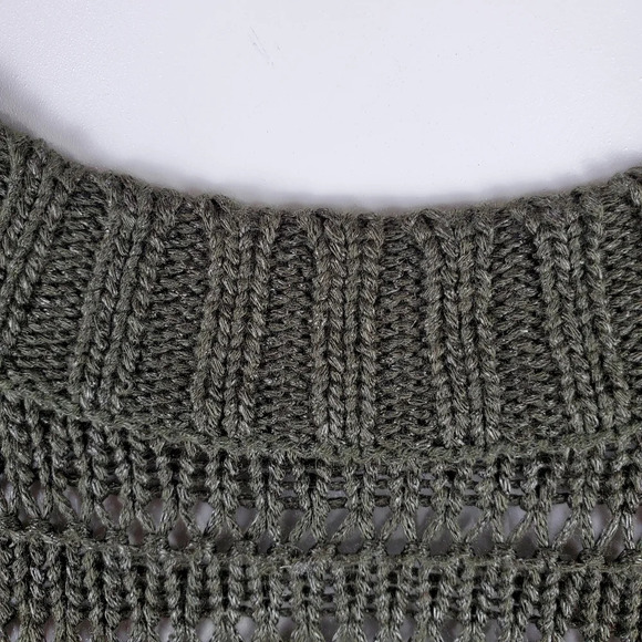 Calvin Klein Jeans Olive Green Shaker Sweater Scoop  Neck Size Medium - Picture 4 of 13